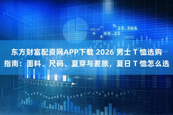 东方财富配资网APP下载 2026 男士 T 恤选购指南:面料、尺码、夏穿与差旅,夏日 T 恤怎么选